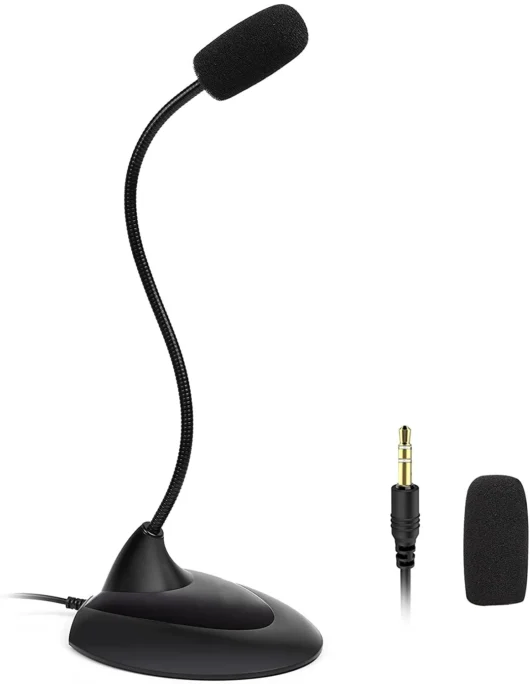Computer-Microphone-3.5mm-Desktop-PC-Microphones-with-360°-Gooseneck