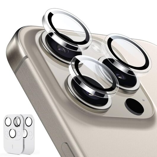 Ferilinso [6 Pack] Camera Lens Protector for iPhone 14 Pro Max iPhone 15 Pro Max iPhone 14 Pro iPhone 15 Pro Accessories camera screen Cover 9H Glass Unbreakable Protection Case Friendly